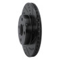 R1 01-03 Toyota Prius Front Right Drilled & Slotted Black Brake Rotor