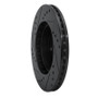 R1 01-03 Toyota Prius Front Right Drilled & Slotted Black Brake Rotor