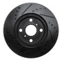 R1 01-03 Toyota Prius Front Right Drilled & Slotted Black Brake Rotor