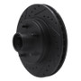 R1 93-95 Chevrolet G20 Front Left Drilled & Slotted Black Brake Rotor