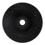 R1 93-95 Chevrolet G20 Front Left Drilled & Slotted Black Brake Rotor
