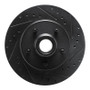 R1 93-95 Chevrolet G10 Front Right Drilled & Slotted Black Brake Rotor