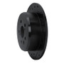 R1 94-95 Toyota Celica Rear Left Drilled & Slotted Black Brake Rotor