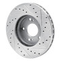 R1 89-96 Nissan 300ZX Turbo Front Left Drilled & Slotted Silver Brake Rotor