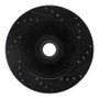 R1 93-95 Chevrolet G30 Front Left Drilled & Slotted Black Brake Rotor