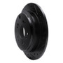R1 05-10 Honda Odyssey Rear Right Drilled & Slotted Black Brake Rotor