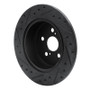 R1 90-93 Toyota Celica Rear Right Drilled & Slotted Black Brake Rotor