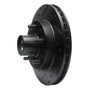 R1 91-03 Chevrolet S10 Blazer Front Left Drilled & Slotted Black Brake Rotor