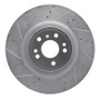 R1 13-19 Mercedes-Benz GL350 Front Left Drilled & Slotted Silver Brake Rotor