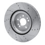 R1 13-19 Mercedes-Benz GL350 Front Left Drilled & Slotted Silver Brake Rotor