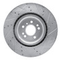 R1 13-19 Mercedes-Benz GL350 Front Left Drilled & Slotted Silver Brake Rotor