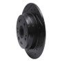 R1 02-04 Honda CR-V Rear Left Drilled & Slotted Black Brake Rotor