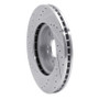 R1 07-16 Acura RDX Front Right Drilled & Slotted Silver Brake Rotor