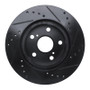 R1 89-92 Toyota Cressida Front Left Drilled & Slotted Black Brake Rotor