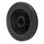 R1 71-95 Chevrolet P20 Front Left Drilled & Slotted Black Brake Rotor