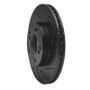 R1 91-01 Acura Integra Front Right Drilled & Slotted Black Brake Rotor