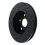 R1 87-87 Toyota Camry Front Right Drilled & Slotted Black Brake Rotor