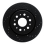R1 17-25 Buick Enclave Rear Right Drilled & Slotted Black Brake Rotor