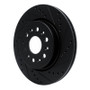 R1 17-25 Buick Enclave Rear Right Drilled & Slotted Black Brake Rotor