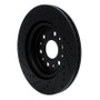 R1 17-25 Buick Enclave Rear Right Drilled & Slotted Black Brake Rotor