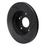 R1 12-15 Acura ILX Front Left Drilled & Slotted Black Brake Rotor