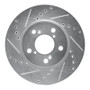 R1 05-10 Honda Odyssey Front Left Drilled & Slotted Silver Brake Rotor