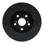 R1 87-87 Toyota Camry Front Left Drilled & Slotted Black Brake Rotor