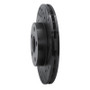 R1 86-89 Toyota Celica Front Right Drilled & Slotted Black Brake Rotor