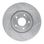 R1 99-14 Acura TSX Front Left Drilled & Slotted Silver Brake Rotor