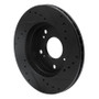 R1 02-15 Acura RSX Front Left Drilled & Slotted Black Brake Rotor
