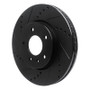 R1 07-15 Chevrolet Captiva Front Left Drilled & Slotted Black Brake Rotor