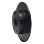 R1 03-08 Acura TSX Rear Right Drilled & Slotted Black Brake Rotor