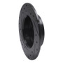 R1 03-08 Acura TSX Rear Right Drilled & Slotted Black Brake Rotor