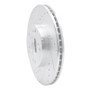 R1 98-22 Acura CSX Front Left Drilled & Slotted Silver Brake Rotor