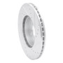 R1 98-22 Acura CSX Front Left Drilled & Slotted Silver Brake Rotor