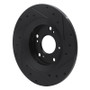 R1 00-09 Honda S2000 Rear Left Drilled & Slotted Black Brake Rotor
