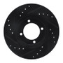 R1 84-87 Toyota Cressida Front Right Drilled & Slotted Black Brake Rotor