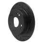 R1 97-06 Acura Integra Rear Right Drilled & Slotted Black Brake Rotor