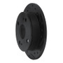 R1 85-87 Toyota Corolla (US/Canada) Rear Right Drilled & Slotted Black Brake Rotor