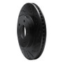 R1 02-07 Chevrolet Equinox Front Right Drilled & Slotted Black Brake Rotor
