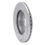 R1 02-15 Acura RSX Front Right Drilled & Slotted Silver Brake Rotor