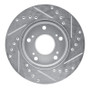 R1 02-15 Acura RSX Front Left Drilled & Slotted Silver Brake Rotor