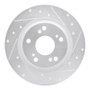R1 00-09 Honda S2000 Rear Right Drilled & Slotted Silver Brake Rotor