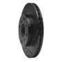 R1 92-96 Honda Prelude Front Right Drilled & Slotted Black Brake Rotor