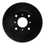 R1 92-96 Honda Prelude Front Left Drilled & Slotted Black Brake Rotor