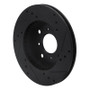 R1 92-96 Honda Prelude Front Left Drilled & Slotted Black Brake Rotor