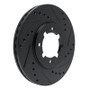 R1 83-84 Toyota Cressida Front Right Drilled & Slotted Black Brake Rotor