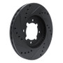R1 83-84 Toyota Cressida Front Right Drilled & Slotted Black Brake Rotor