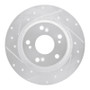 R1 00-09 Honda S2000 Rear Left Drilled & Slotted Silver Brake Rotor