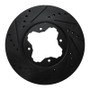 R1 91-97 Acura CL Front Left Drilled & Slotted Black Brake Rotor